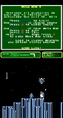 PlayChoice-10: Mega Man 3 screen shot game playing